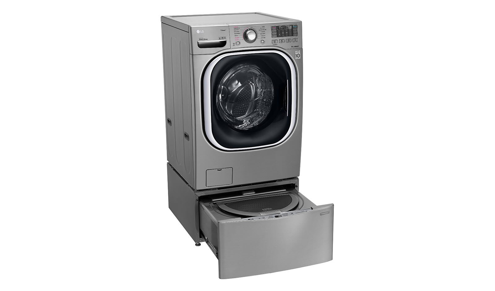 LG TWINWash 雙能洗(蒸洗脫烘) 19公斤+2.5公斤洗衣容量, WD-S19TVD TWINWash