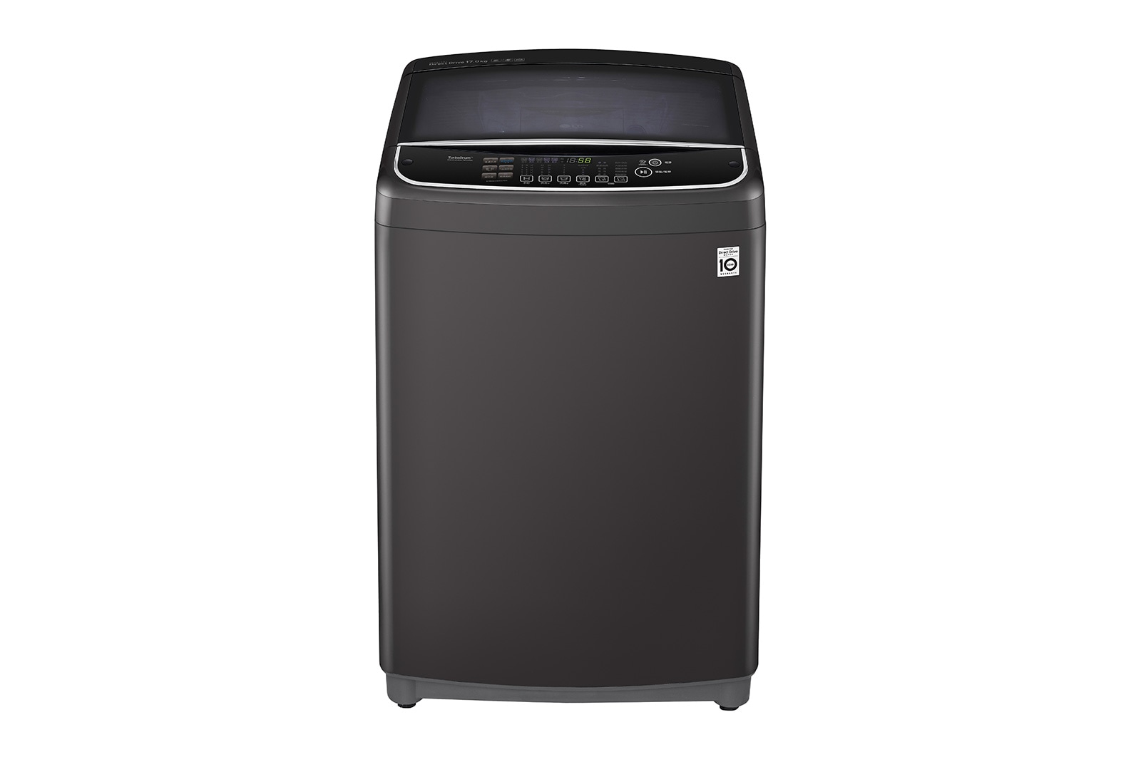 LG TurboWash3D™ 直立式直驅變頻洗衣機&#xff5c;15公斤 (曜石黑) WT-D159MG 正視圖