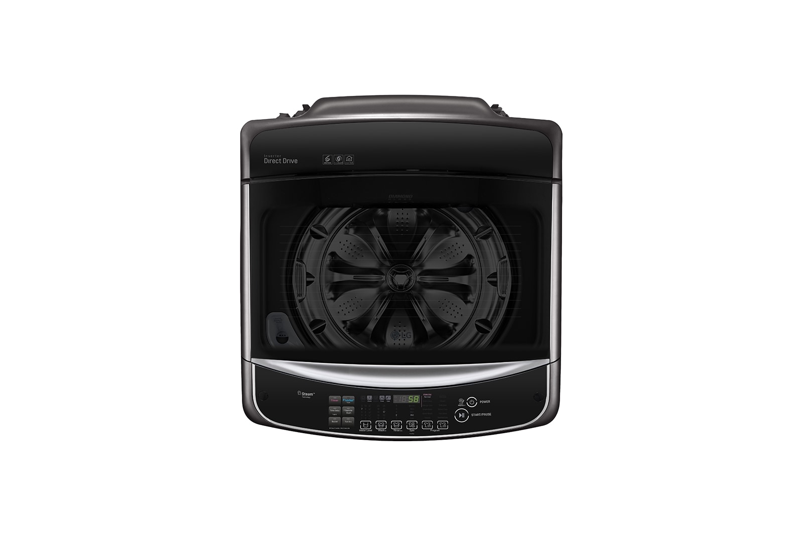 LG 21公斤直立式洗衣機｜極光黑｜蒸氣直驅變頻, WT-SD219HBG