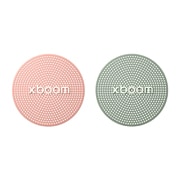 Front view of xboom Mini Replacement Grille - Pink & Green GR-XM