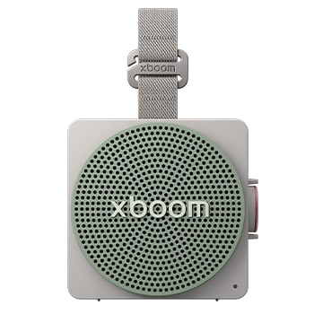 An example of the front view xboom mini grille green with xboom mini grey