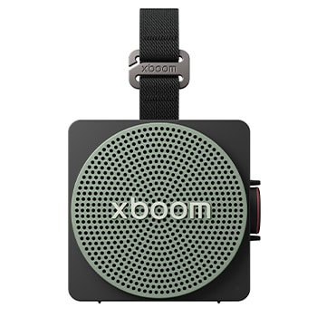 An example of the front view xboom mini grille green with xboom mini black