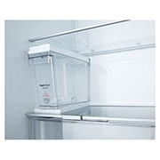628L, InstaView™ American Style Fridge Freezer, Black
