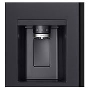 628L, InstaView™ American Style Fridge Freezer, Black