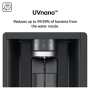 628L, InstaView™ American Style Fridge Freezer, Black