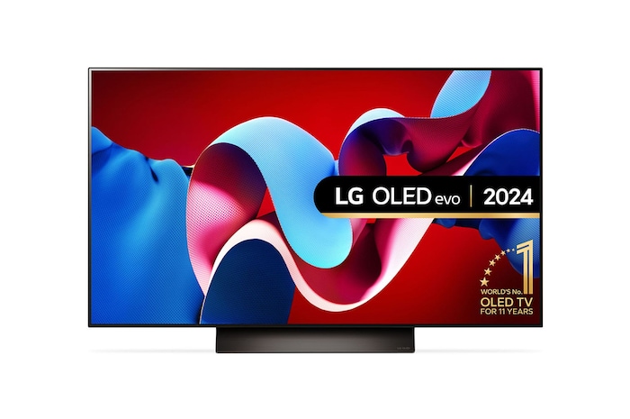Front view of LG OLED evo OLED48C46LA TV