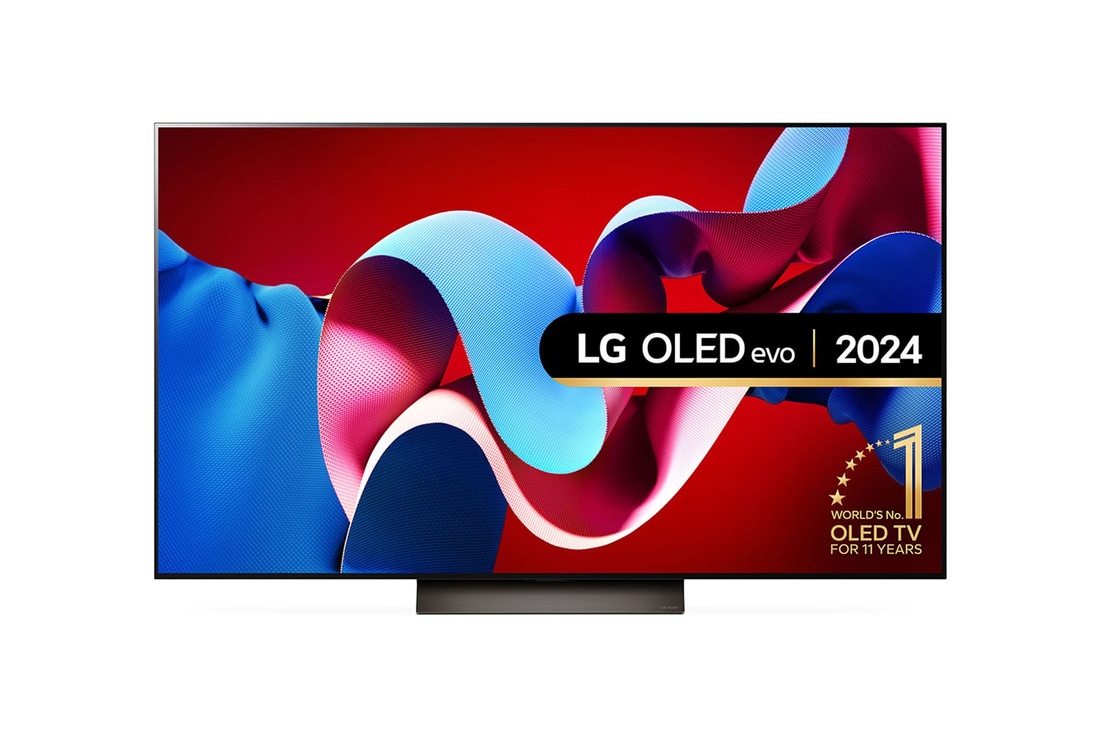 Front view of LG OLED evo OLED55C46LA TV