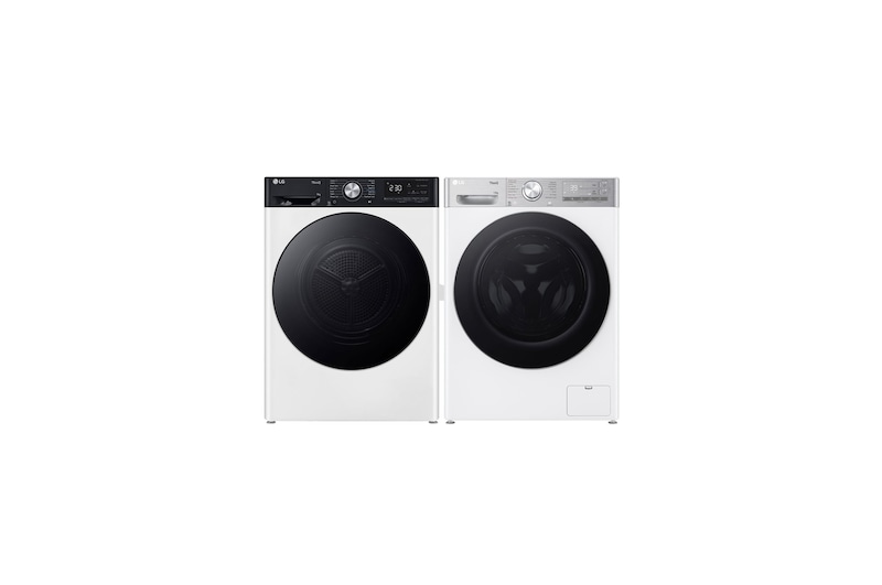 Front view of 13kg BIG In™ Washing Machine and 9kg DUAL Inverter Heat Pump™ Tumble Dryer F4Y913WCTA1.FDV9