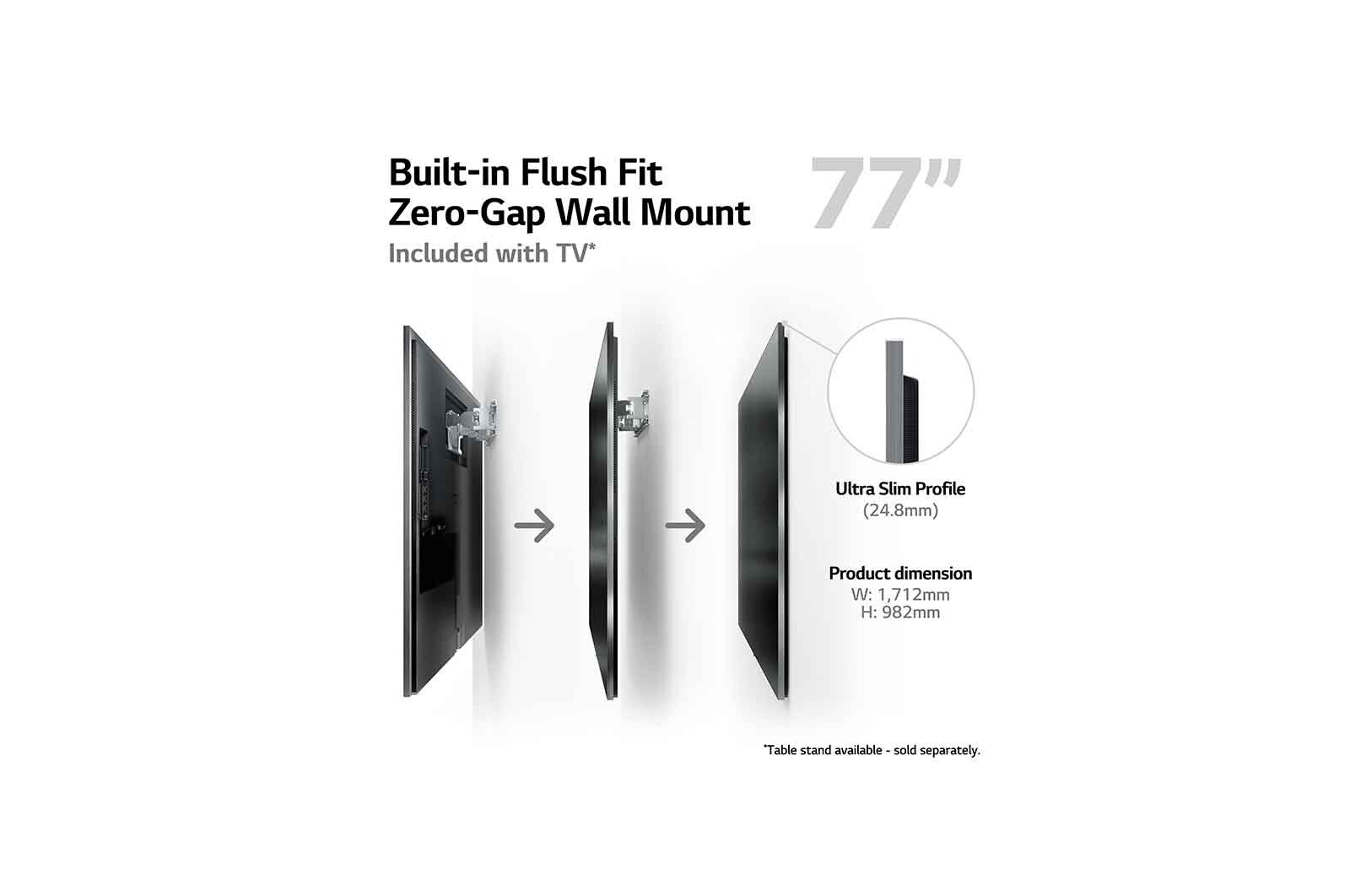 LG G3 OLED 77" TV & GX Soundbar, OLED77G36LA.GX