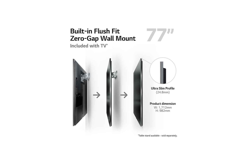 LG G3 OLED 77" TV & GX Soundbar, OLED77G36LA.GX