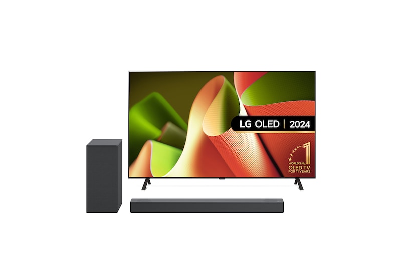 LG B4 OLED 77'' TV & S75Q Soundbar, OLED77B46LA.S75Q