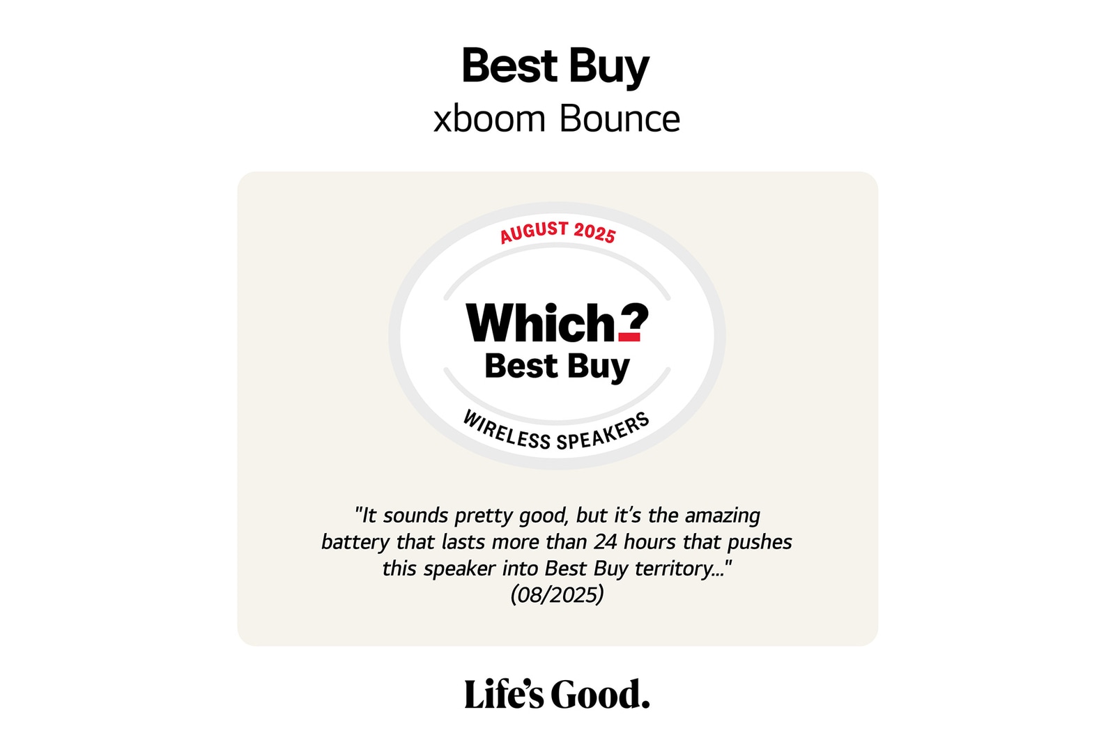 Which? Bounce Award