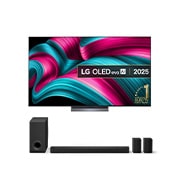 Front view and Front angle view of LG Sound Bar US80TR and Woofer