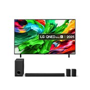 Front view of 75QNED85A6C TV and US80TR Soundbar