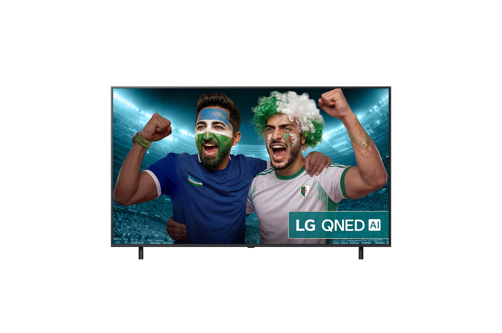 Front view of 65 inch LG QNED AI QNED80 4K Smart TV 2025 65QNED80A6A