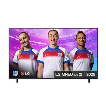 Front view of 86 inch LG QNED evo AI QNED85 4k Smart TV 2025
