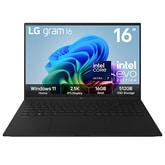 16" LG gram AI Laptop, Windows 11 Home, 16GB RAM, Intel® Lunar Lake Processor, Obsidian Black