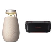 Front view of xboom 360 XO2 & xboom Bounce Bluetooth Speaker Set XO2TBE.BOUNCE