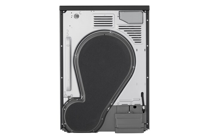 This RHX7010TBB black model standalone image shot in the white background show the back shot of the machine