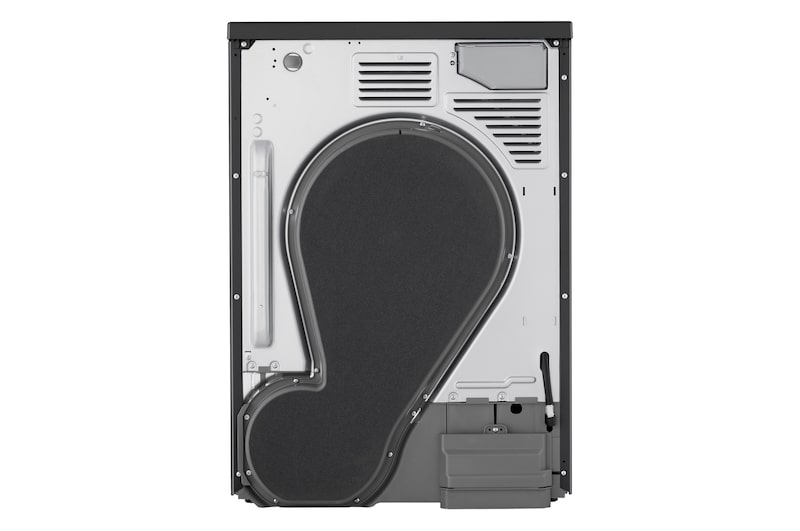 This RHX7010TBB black model standalone image shot in the white background show the back shot of the machine