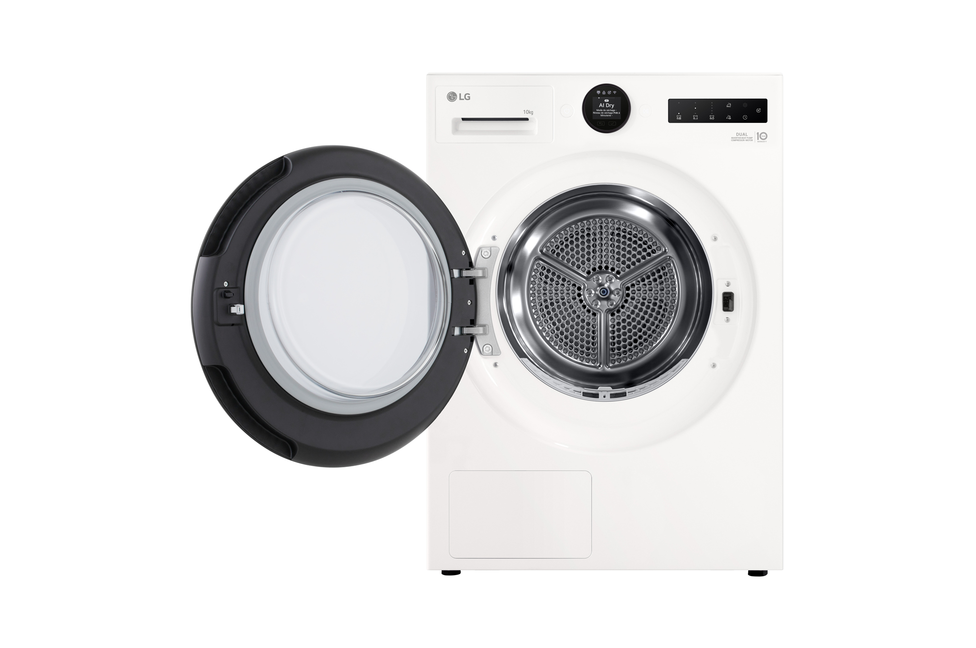 This RHX7010TWB white model standalone image shot in the white background show the front shot with the door open