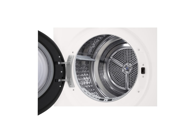 This RHX7010TWB white model standalone image shot in the white background show the close up shot of the machine with the door open