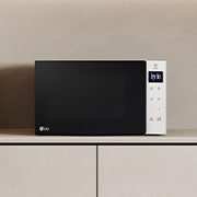 MS2032GASW Grill Microwave Sitting on Beige Countertop and Neutral 