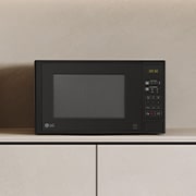 MS2042D Grill Microwave Sitting on Beige Countertop and Neutral 