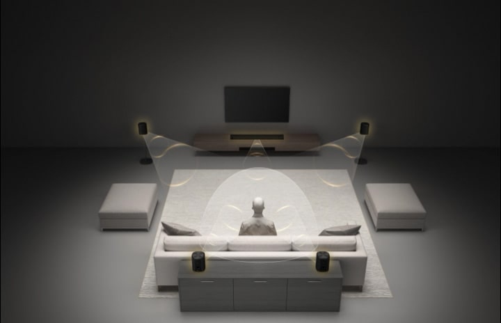 LG Sound Suite with Dolby Atmos FlexConnect technology detects each speaker’s location to optimize surround sound systems