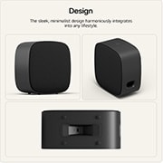 3 angle shots showing the sound suite W7 sleek minimalist design harmoniously integrates into any lifestyle