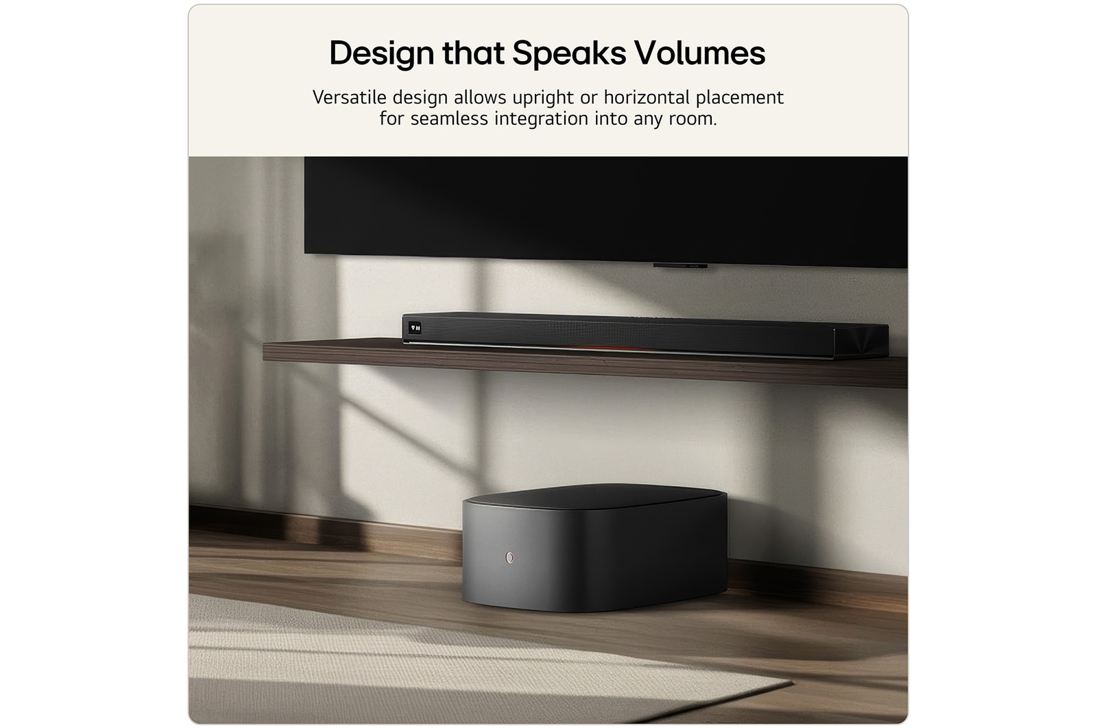 Feature card Design that Speaks Volumes - W7 has versatile design that allows upright or horizontal placement for seamless integration