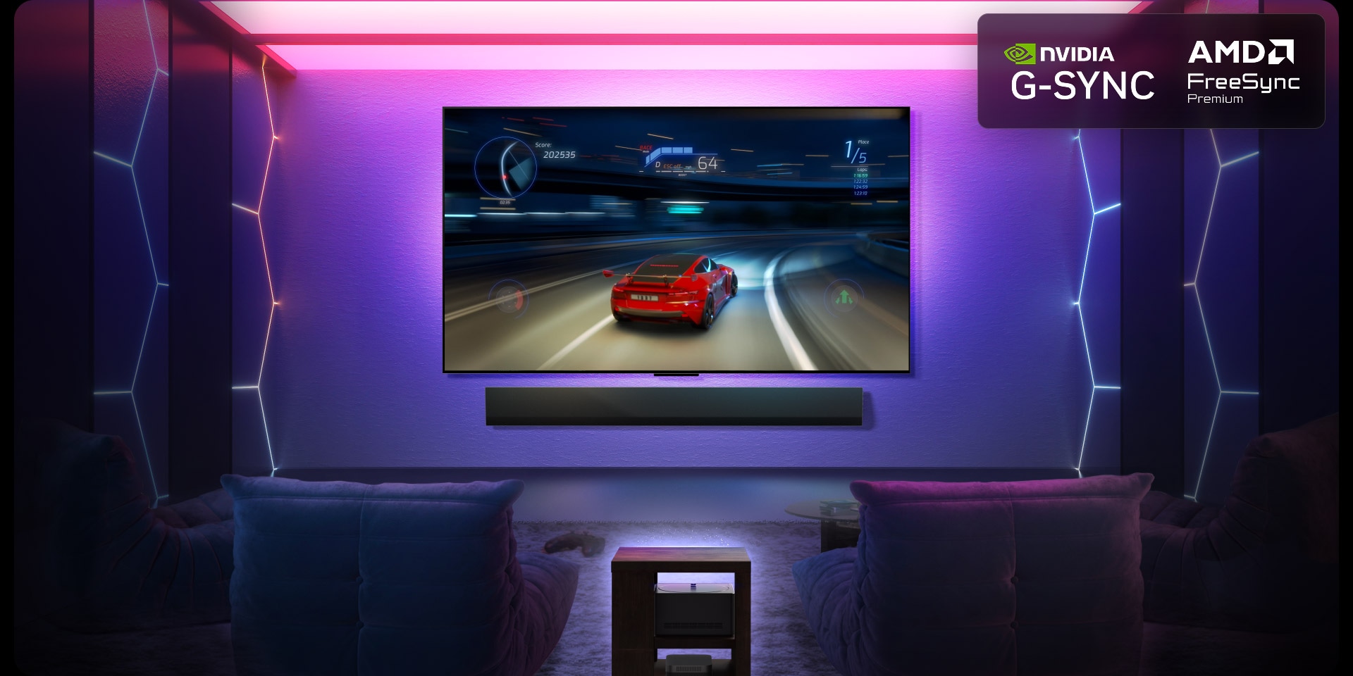 optimized gaming setup with controller