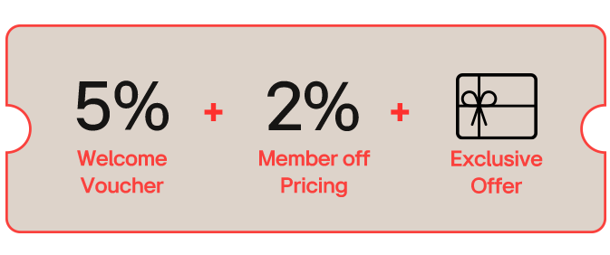 member benefits of 5% plus 2% plus additoanl benefits icon