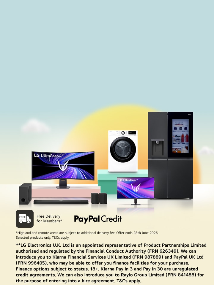 LG products sit in front of the sun