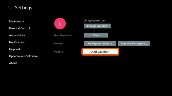 screenshot of steps how to register for movie voucher