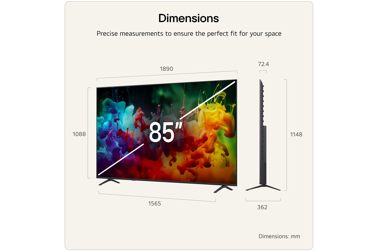 85 inch LG QNED AI QNED70 Mini LED TV & US40TR Soundbar Bundle