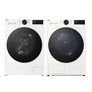 Front view of 13kg Washing Machine + 10kg Tumble Dryer Bundle, Series 5, White F4X5013TWB.RHX5