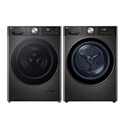 Front view of 13kg AI DD™ ezDispense™ Washing Machine + 10kg Dual Inverter Heat Pump™ Tumble Dryer Bundle F4Y913BCTA1.FDV11