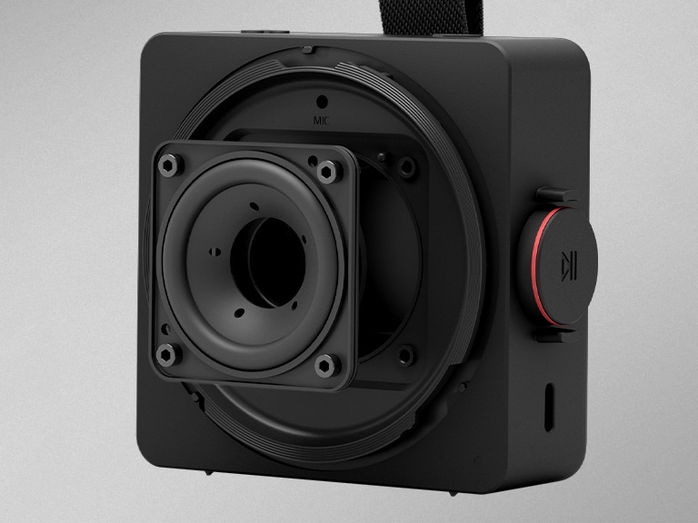 LG xboom mini, a compact and portable bluetooth speaker, delivering powerful audio and a clear sound