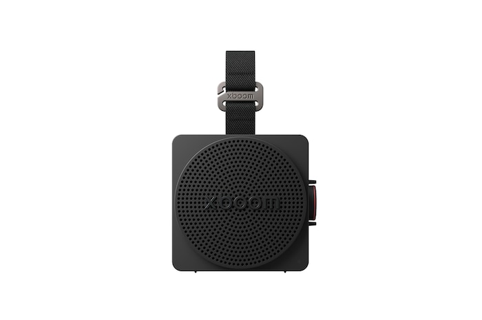 Front view of LG xboom Grab by will.i.am | Bluetooth Speaker | xboom Signature Sound with Ultimate Portability