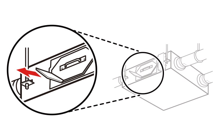 Take the air filter with each contained to the left right downside of the Total heat exchanger