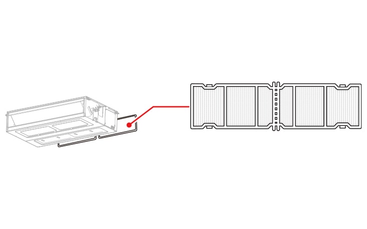It is equipped with an air filter behind the front grille.