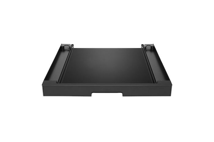 Front image of the Laundry Stacking Kit with Slide-Out Shelf, Black, DK2B