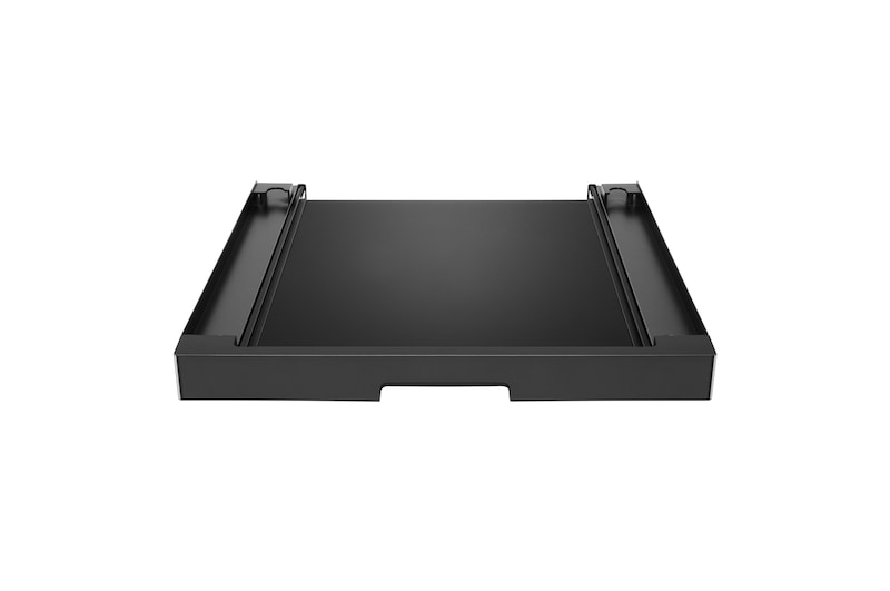 Front image of the Laundry Stacking Kit with Slide-Out Shelf, Black, DK2B