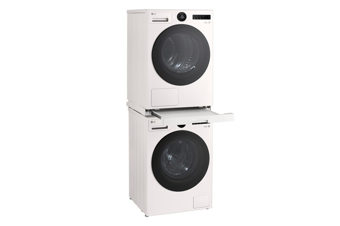 Stacking Kit between 2 LG Laundry Appliances, Angled Open
