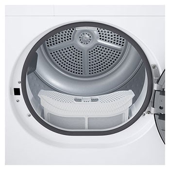 detailed image of the front top interior of the dryer