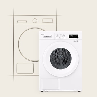Sketch and product image of a dryer