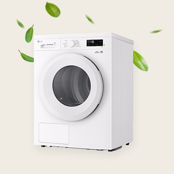 Image of leaves swirling around a washing machine.