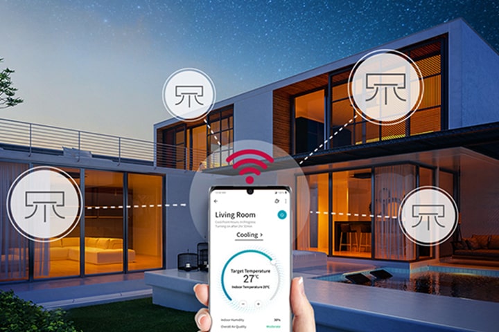 I can control several air conditioners at home with my smartphone	