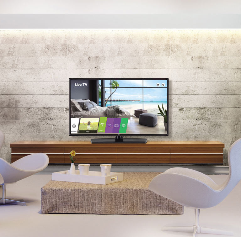 Essential Commercial TV with Commercial Grade Stand1
